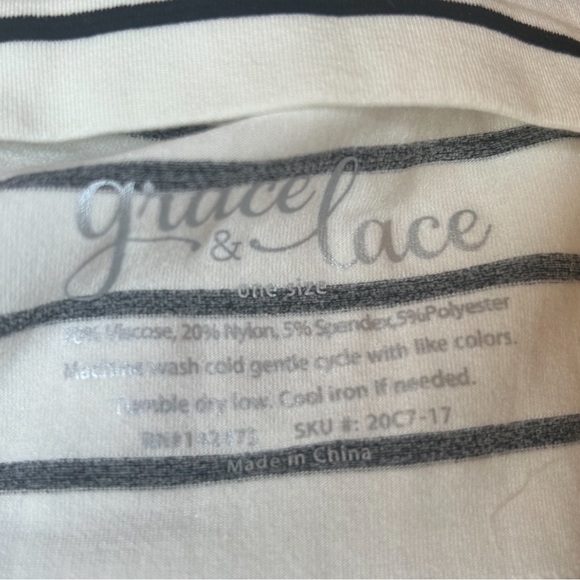 NEW- GRACE & LACE SHORT SLEEVE TANK TOP / ONE SIZE - Picture 9 of 9